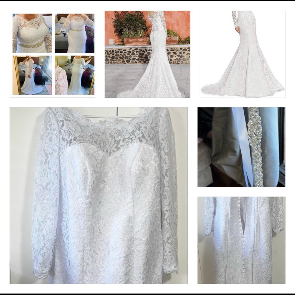 Custom made Lace Wedding Dress for sale